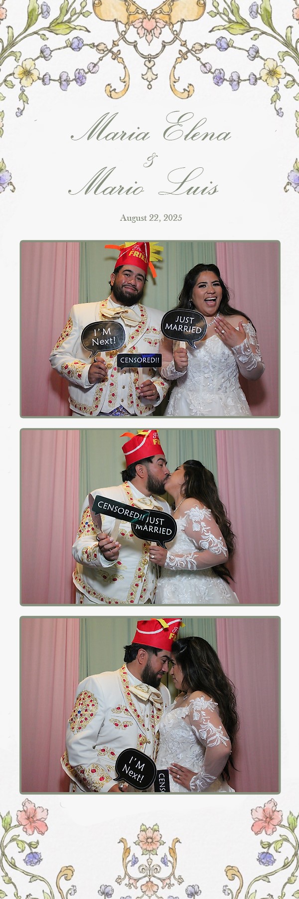 Maria Elena & Mario Luis mariachi wedding photo strip