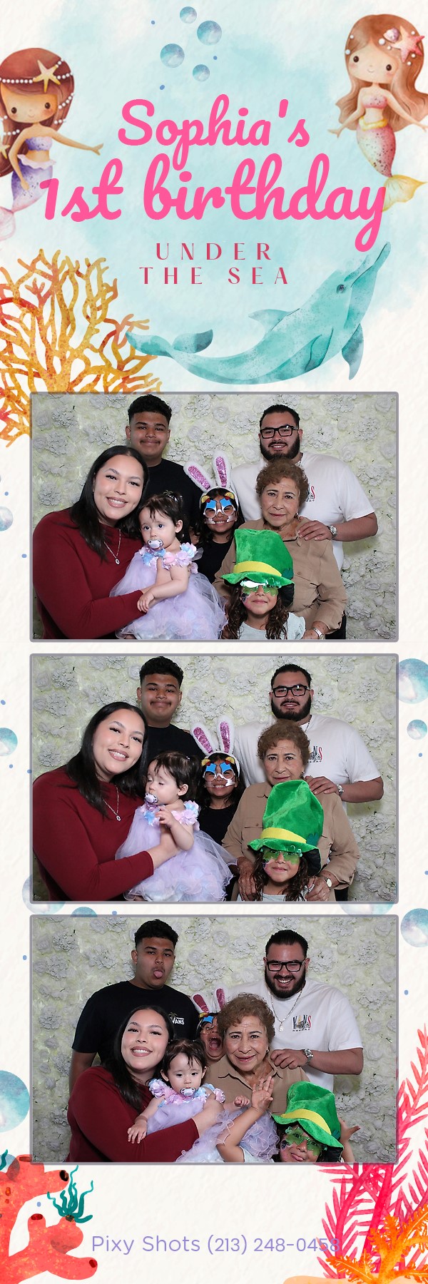 Sophia 1st Birthday Under the Sea photo strip